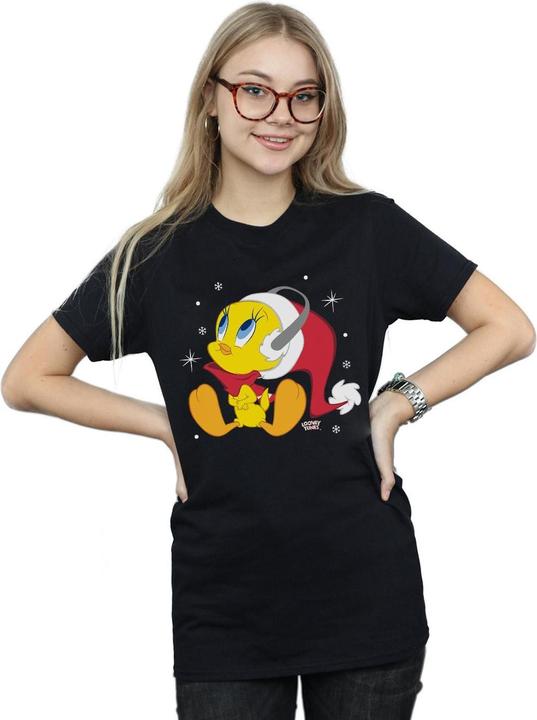 Immagine prodotto Looney Tunes Christmas Tweety Maglietta Ampia Donna (M)