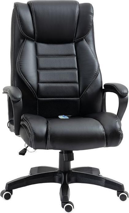 Produktbild Swisshandel24 Bürostuhl mit Massage ergonomisch Massage Sessel 6 Vibrationspunkte Leinen-Gefühl einstellbar Schwar