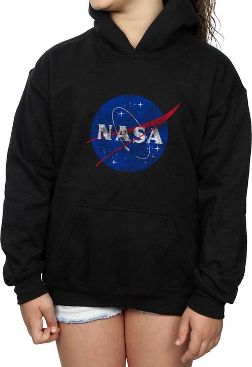 Produktbild Nasa Classic Insignia Logo Distressed Kapuzenpullover Mädchen (128)