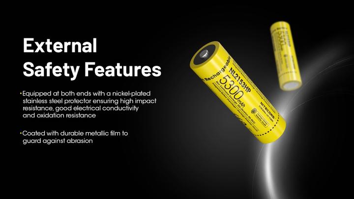 Actual product image Nitecore NL2153HP (1 pcs., 21700, 5300 mAh)