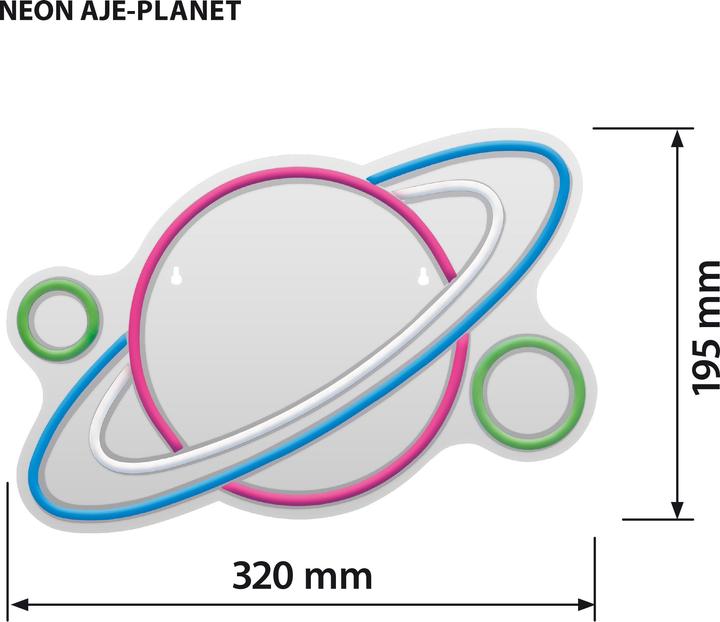 Image du produit Activejet AJE-NEON PLANET LED Néon (32 cm, Intérieur, Extérieur)