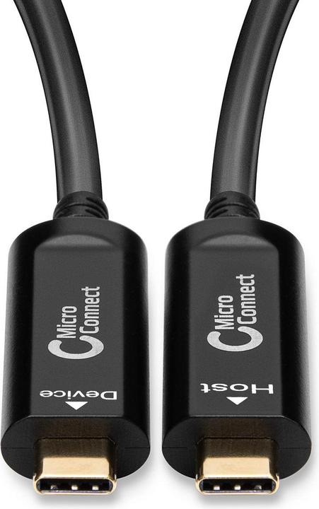Produktbild MicroConnect MC-USB3.1CC10OP USB Kabel 10 m USB 3.2 Gen 2 (3.1 Gen 2) USB C Schwarz (10 m, USB 3.2 Gen 2)