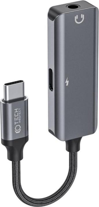 Tech-Protect Adattatore audio UltraBoost USB-C (maschio) / mini jack da 3,5 mm (femmina) - USB-C (femmina) - blu (USB-A, Jack da 3.5mm)