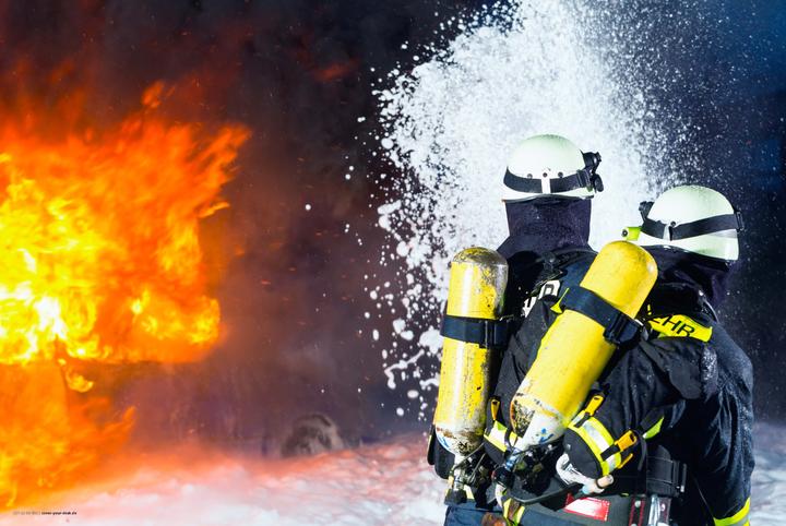 Actual product image CoverYourDesk Fire brigade in action