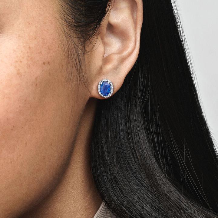 Actual product image Pandora Stud Earrings Sparkling Statement Halo (With stone(s), Sterling silver 925)