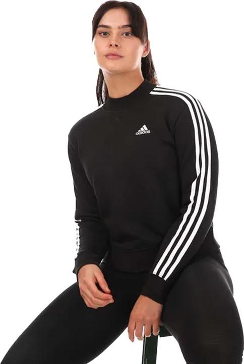Actual product image adidas Womens/Ladies Stripes Mock Neck Sweatshirt (30)