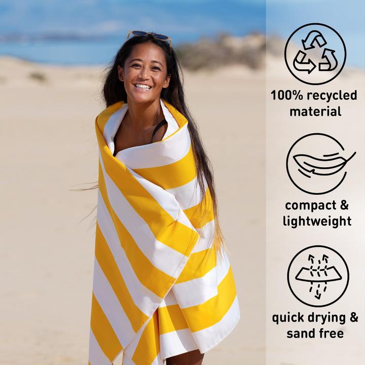 Actual product image Fit-Flip Strandtuch XXL Mikrofaser schnelltrocknendes Badetuch 200x90cm (200 x 90 cm)