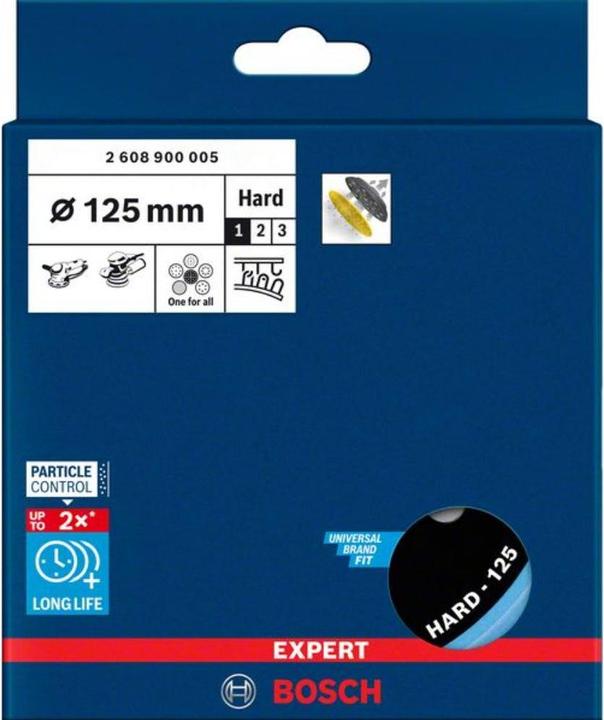 Image du produit Bosch Professional Zubehör Expert Multihole (Expert Trou Multiple) Plateau d'appui universel, 125 mm, dur (Dur)