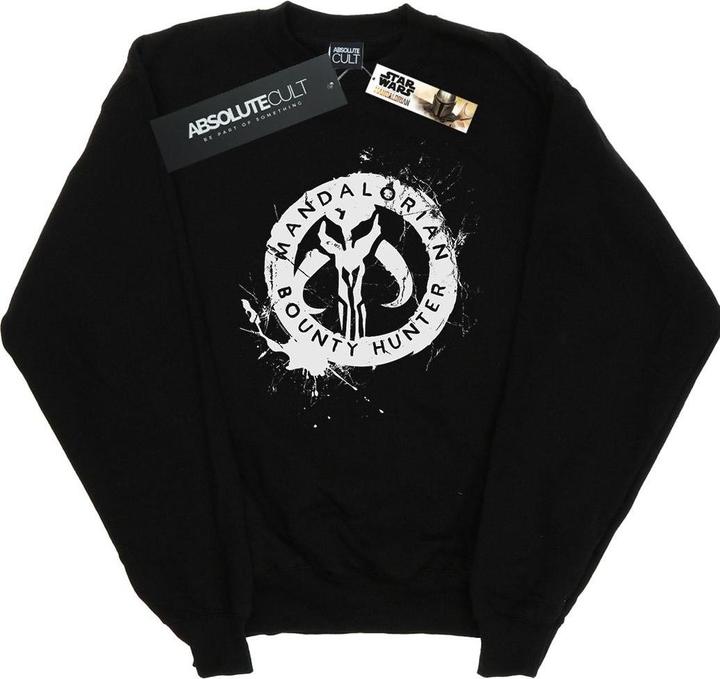 Produktbild Star Wars The Mandalorian Bounty Hunter Splatter Skull Sweatshirt (S)