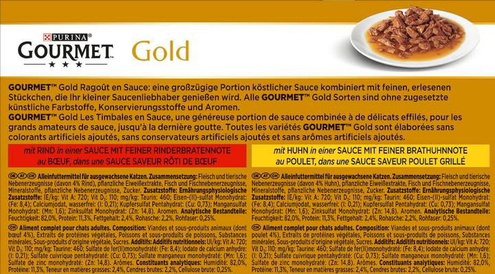 Immagine prodotto Gourmet Delizia in salsa d'oro (Adulto, 4 pz., 340 g)