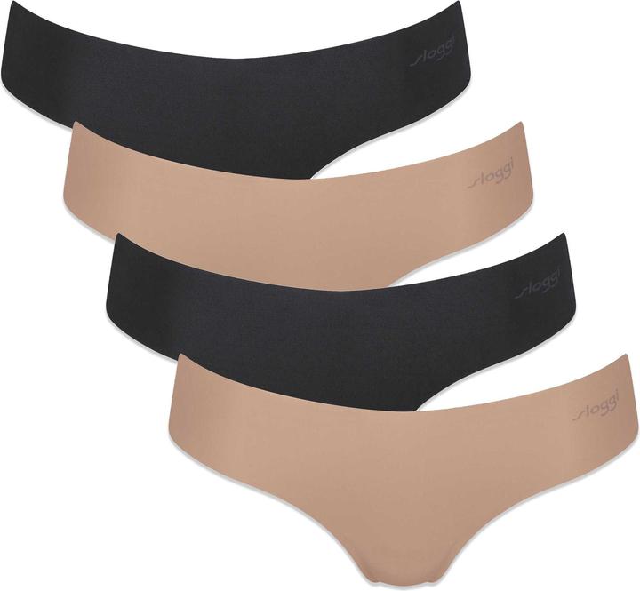 Sloggi String Casual Bequem sitzend Zero Microfiber Hipstring 2.0 (XS, 4er Pack)