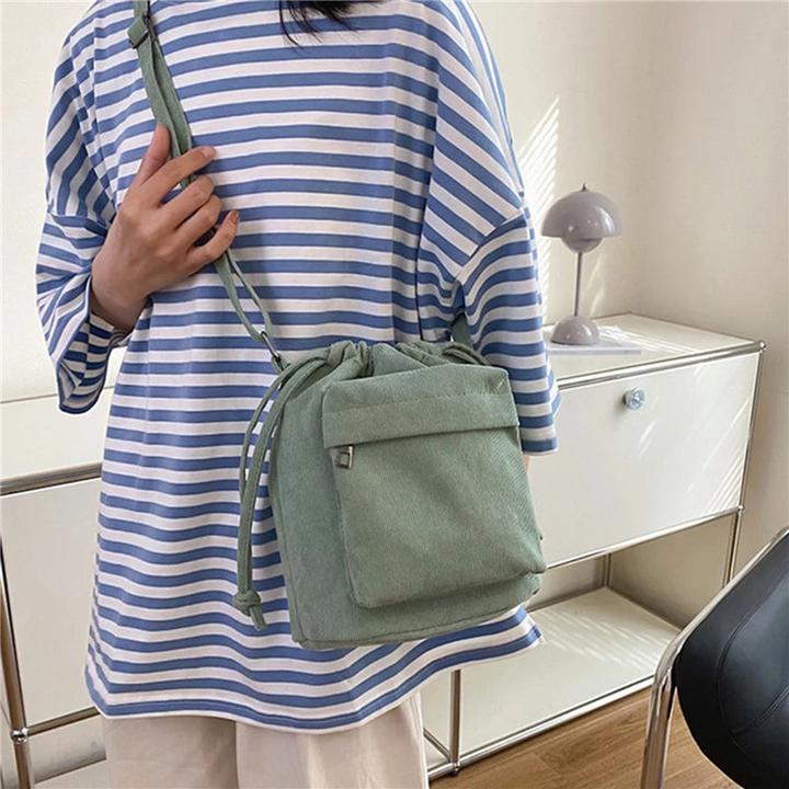 Immagine prodotto Only-Bags.Store Borsa a tracolla media Borsa a tracolla con coulisse Borsa a secchiello Casual Light Borsa a