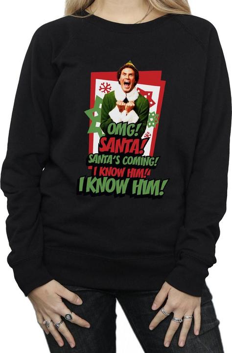 Actual product image Elf Womens/Ladies OMG Santa Sweatshirt (L)