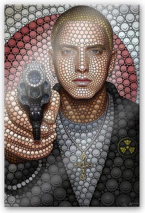 Actual product image Trenddeko Ben Heine - Circlism: Eminem (70 x 100 cm)