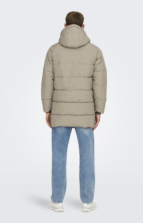 Immagine prodotto Only & Sons Cappuccio staccabile Polsini a costine Cappotto Piumino (S)