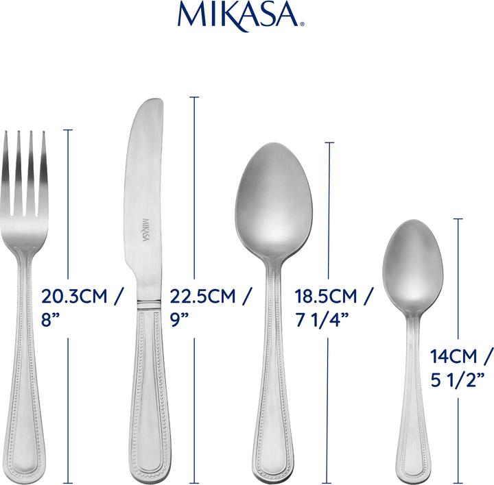 Produktbild Mikasa Portobello Stainless Steel Cutlery Set, 16 Piece (16 Stück, Essstäbchen)