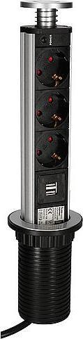 Produktbild LEDmaxx Steckdosenturm (3 x, CEE 7/3, USB-A, 1.80 m)