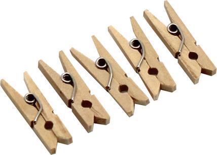 Artoz Klammern natur Holzklammern klein 25x3mm (24 x)