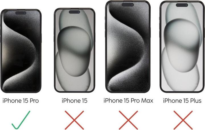 Actual product image Hama Super Hybrid (1 Piece, Apple iPhone 15 Pro)