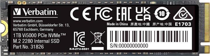 Produktbild Verbatim Vi5000 M.2 SSD 1TB PCIe4 NVMe 31826 (1000 GB, M.2 2280)