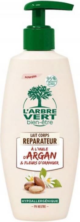Image du produit L'arbre vert lait corps écologique réparateur huile d'argan français (Crème pour le corps, 250 ml)