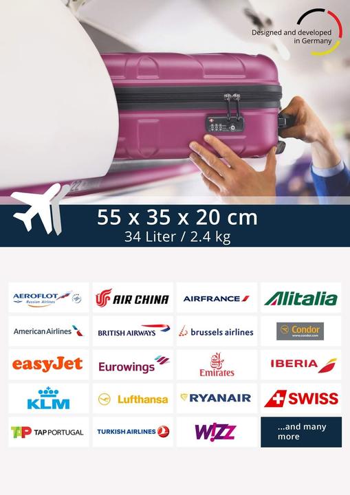 Actual product image Suitline Handgepäck Hartschalen-Koffer (34 l, Hand luggage (up to 50 litres))