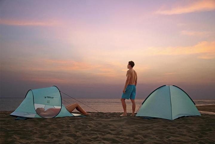 Produktbild Bestway 68107 Strandzelt (Strandzelt + Strandmuschel, 1.12 kg, 2 Personen)
