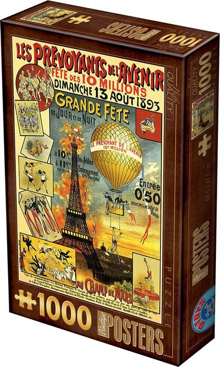 Produktbild DToys Puzzle 1000 pieces Vintage Poster - Paris (1000 Teile)