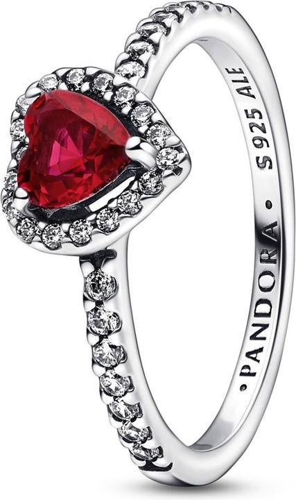 Immagine prodotto Pandora Anello con cuore rosso pronunciato (54, 925 Argento)