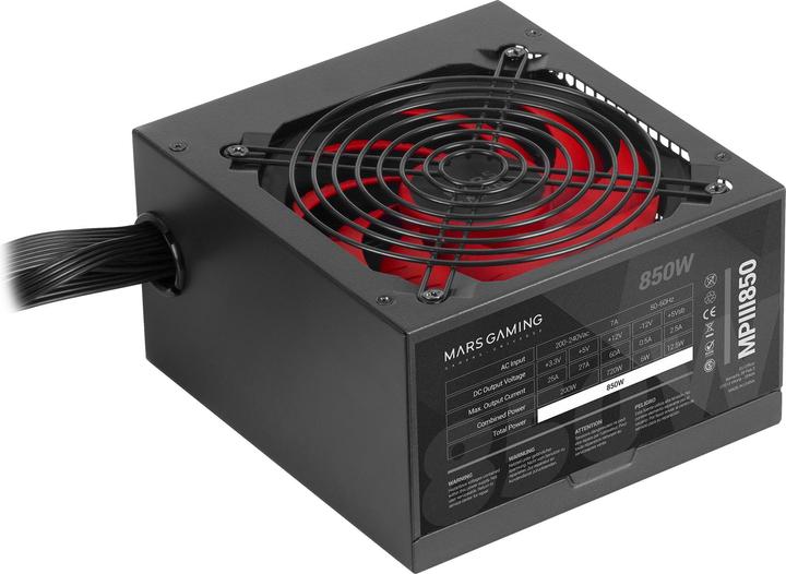 Produktbild Mars Gaming Alimentation ATX MPIII - 850W (Noir/Rouge) (850 W)