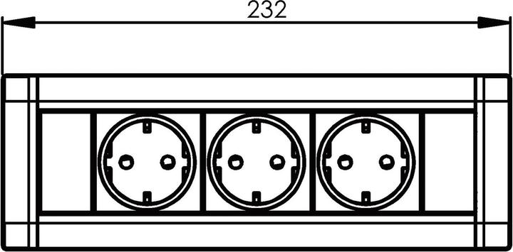 Productafbeelding Evoline ELEKTROTECHNIK 3-voudige inbouwdoosstrip Frame Dock Small (159610000900) (3 x, 3 m)