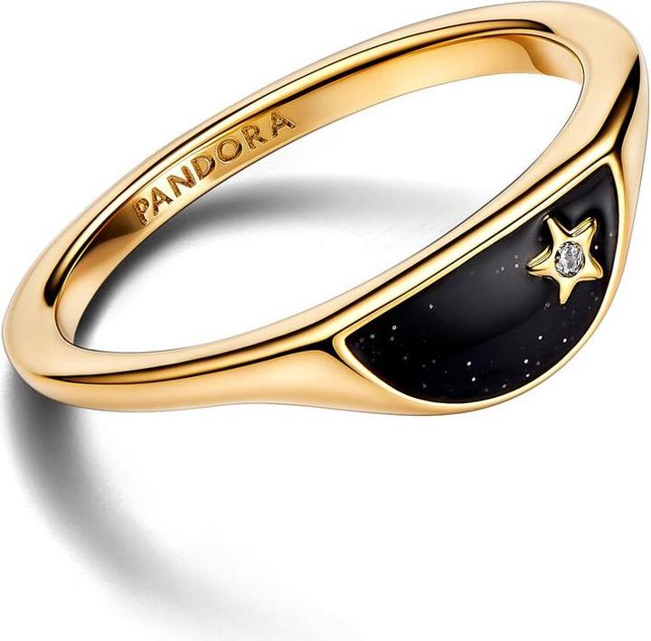 Actual product image Pandora ME Halved enamel signet ring (56)