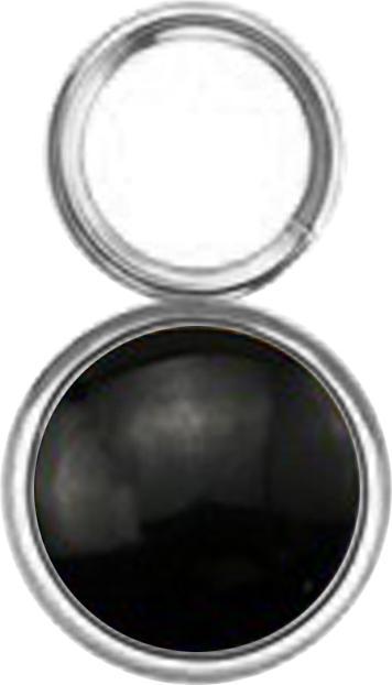 Star Piercing Anhänger silber ein schwarzer Onyx Stein (ohne Messing, Chirurgenstahl 316L, Mineralisch)