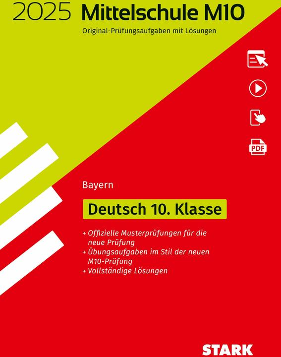Image du produit Original-Prüfungen Mittelschule M10 2025 - Deutsch - Bayern (Allemand, 2024)