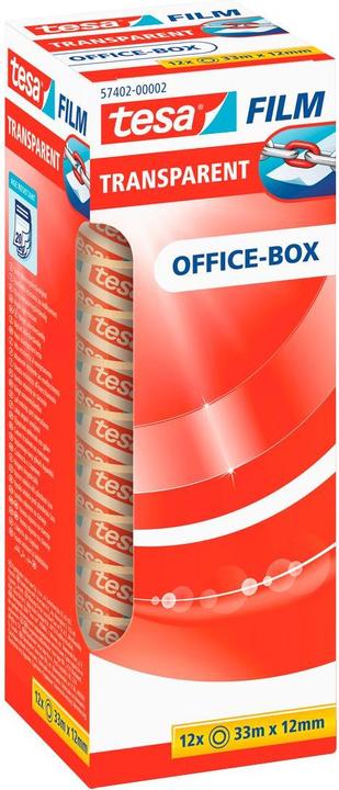 Actual product image tesa 12x tesafilm TRANSPARENT - with strong adhesion - non-ageing and tear-resistant (12 mm)