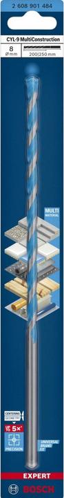 Immagine prodotto Bosch Professional Zubehör Trapano multi-costruzione EXPERT CYL-9, 8 x 200 x 250 mm (8 millimetri)