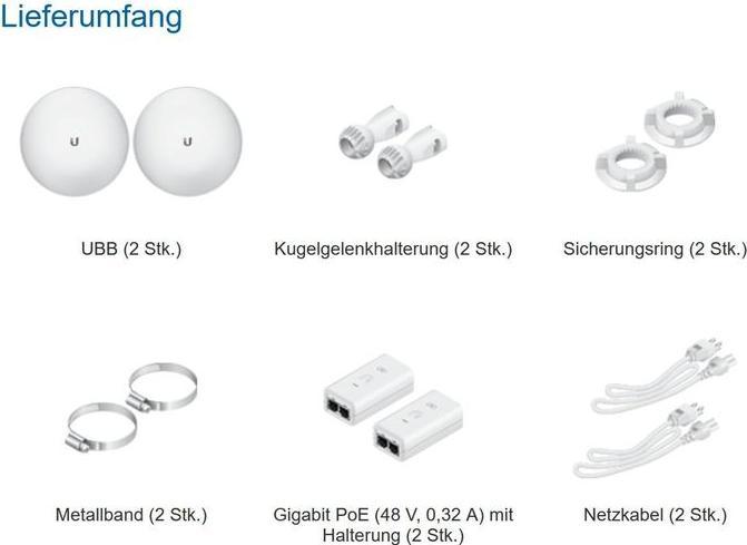 Productafbeelding Ubiquiti UniFi Building-to-Building Bridge Kit (1700 Mbit/s)
