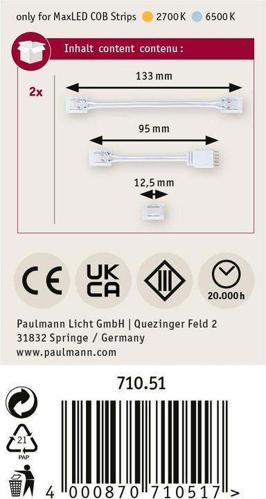Actual product image Paulmann MaxLED Connector