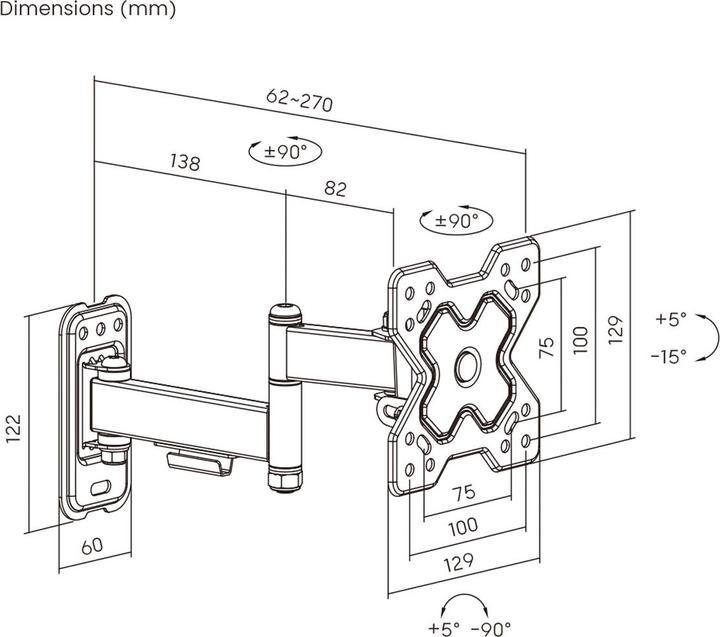 Produktbild Value Basic TV Wall Mount, 3 (Wand, 32", 20 kg)