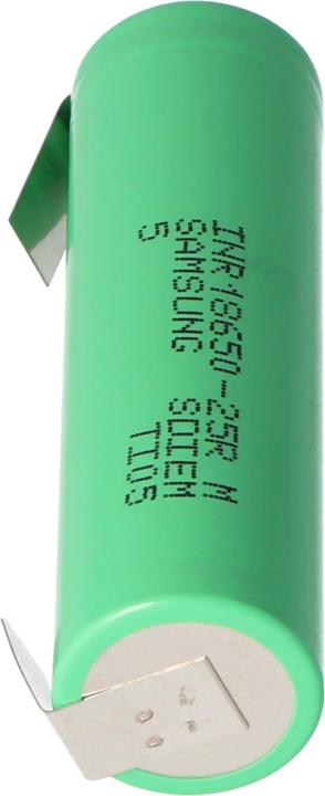 Image du produit Samsung Accu INR18650-25R non protégé avec cosse à souder en forme de U (1 pcs, 18650, 2500 mAh)