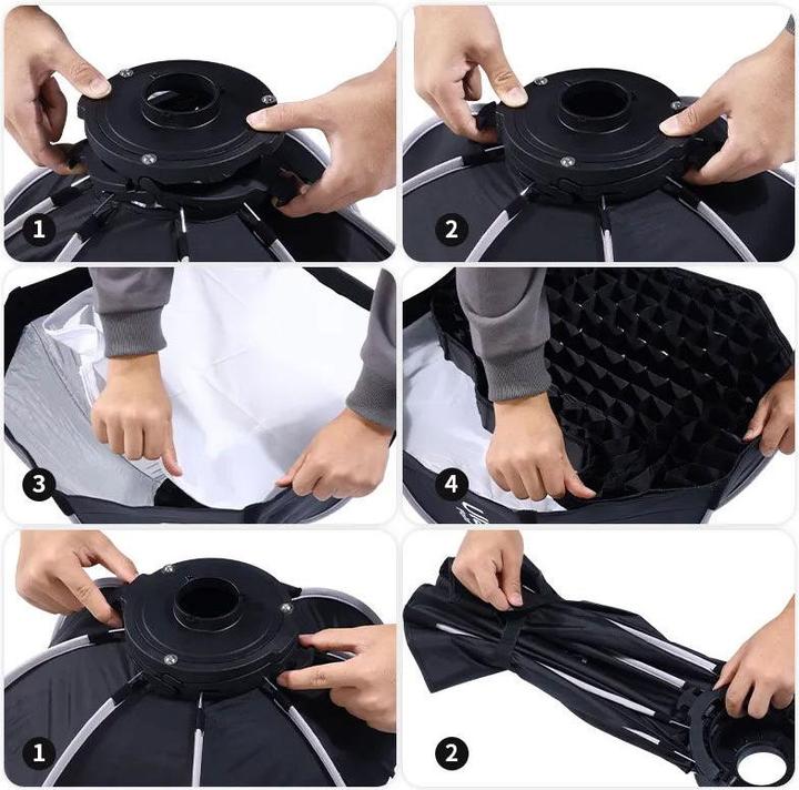 Immagine prodotto Ulanzi LAS002 Softbox ottagonale da 40 cm con attacco Mini Bowens e griglia (Soft box, 40 cm)