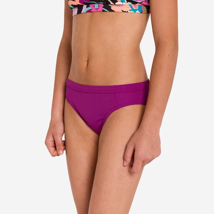 Immagine prodotto Olaian Bikini-Hose Surfen Mädchen geblümt Alma Hao violett (140)
