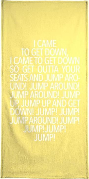 Produktbild Juniqe Jump Yellow - Songtexte (70 x 140 cm)