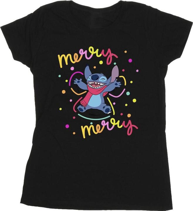 Image du produit Disney - T-shirt LILO & STITCH MERRY RAINBOW - Femme (XL)