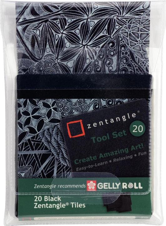 Actual product image Sakura Zentangle Tool Set Black (9 x 9 cm, Special ruling)