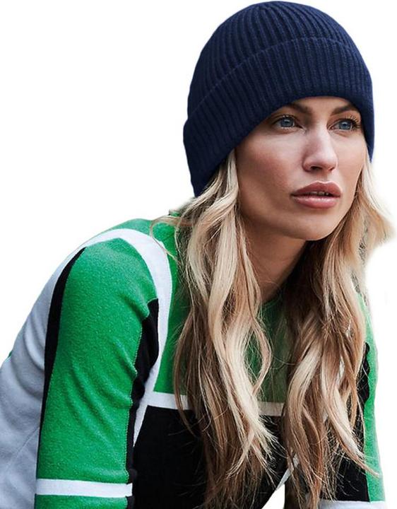 Actual product image Beechfield Engineer knitted rib beanie (One size)