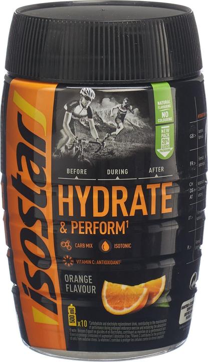 Actual product image Isostar Hydrate & Perform (Orange, 1 pcs., 400 g)