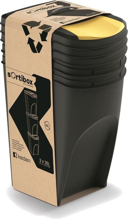Immagine prodotto Prosperplast Cestino Keden SORTI BOX - nero per la raccolta differenziata (35 l)