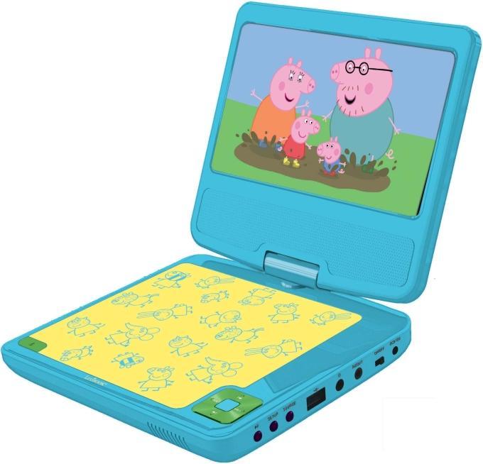 Produktbild Lexibook Tragbarer DVD Player im Peppa Wuz Design, mit 7 Zoll Display, USB Anschluss und Kopfhörer