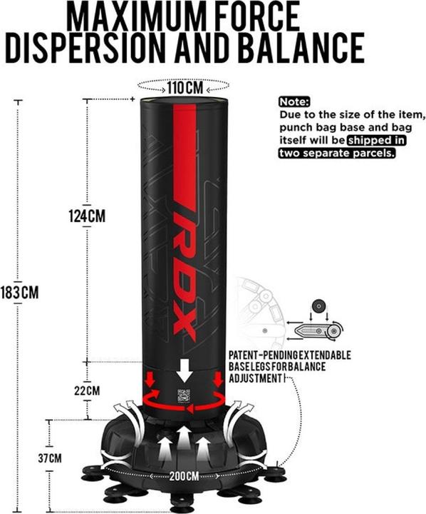 Produktbild Rdx Free Standing Punch Bag F6 (180 cm, 31.29 kg)